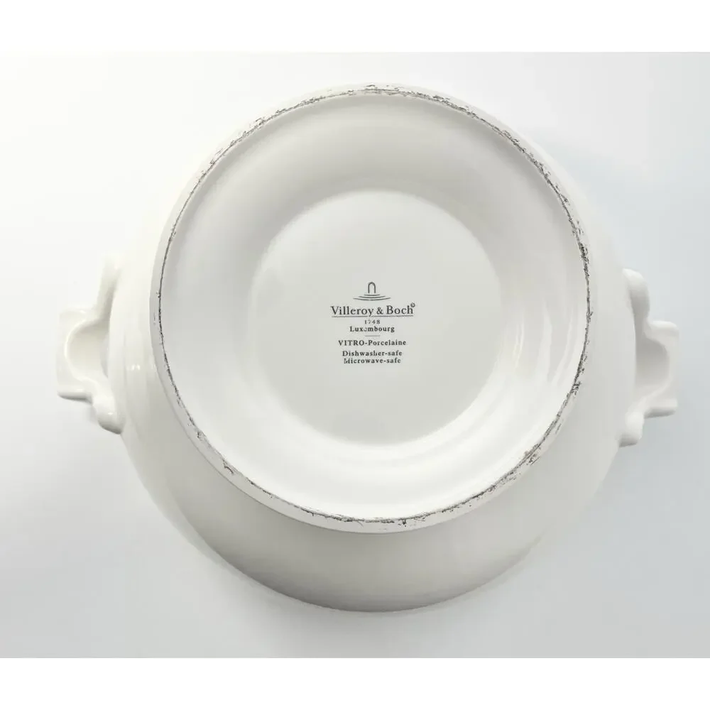 Villeroy & Boch “Pure White” Porcelain Soup Tureen & Lid 11 1/4” 3 Quarts